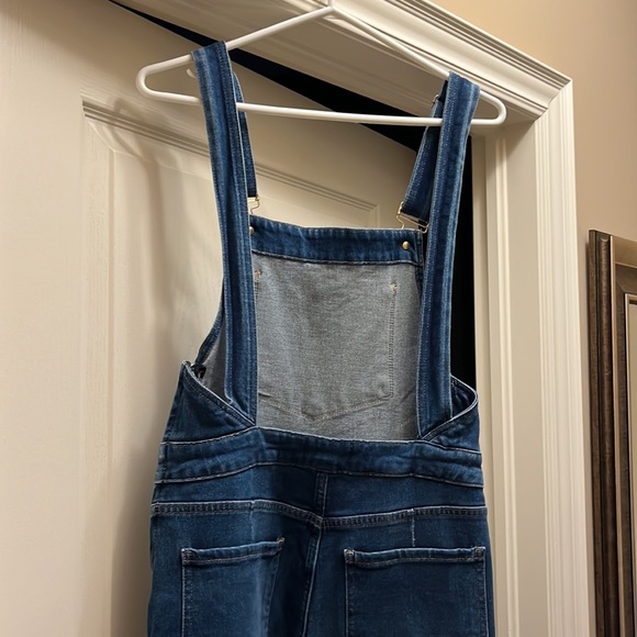 Wide Leg Denim Overalls by Frame - Picture 6 of 7